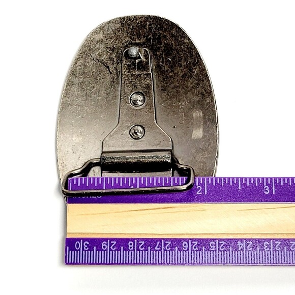 Manchester LTD Belt Buckle 4" Wide Name Spell Out & Lions Crest Scroll Work VGC! - Picture 8 of 10